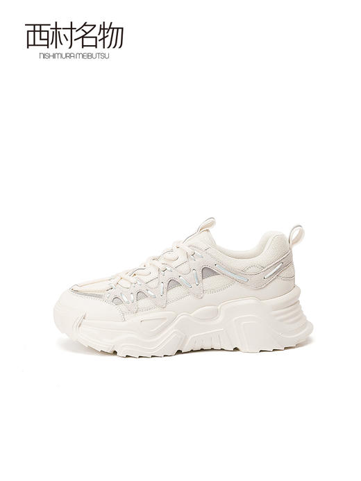 西村名物2022春季新款老爹鞋女百搭ins潮运动休闲鞋厚底女T22AM18541 商品图1