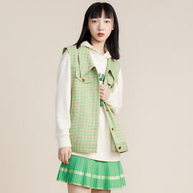 MIIDII谜底2022春新款学院风刺绣宽松圆领大卫衣连衣裙221ML0138