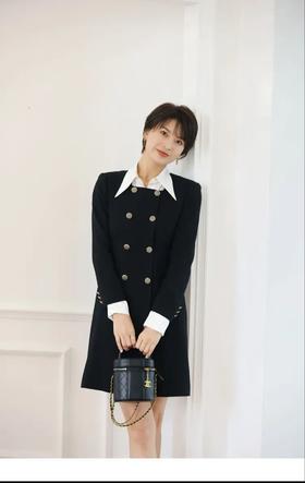减龄茶妹风❤小方领显瘦气质款连衣裙