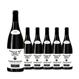 【整箱六瓶】法国原瓶进口红酒 乔治杜博夫博若莱村庄牛标红葡萄酒G. DUBOEUF-BEAUJOLAIS VILLAGES NIU 单支装750ml*6