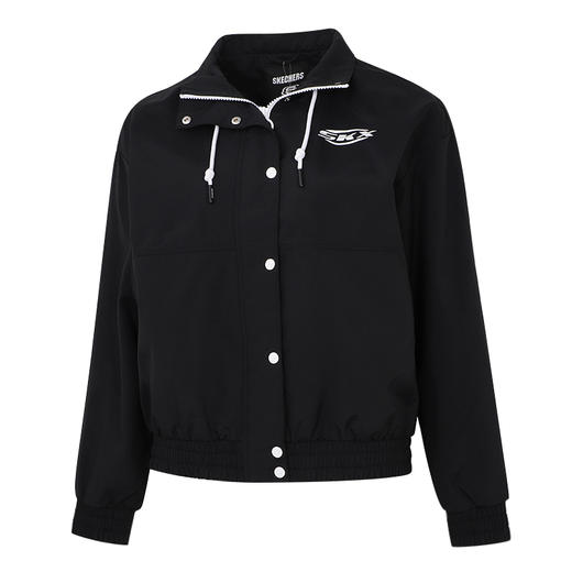 斯凯奇梭织外套女2022新年款立领防风夹克休闲运动服P122W001 商品图5