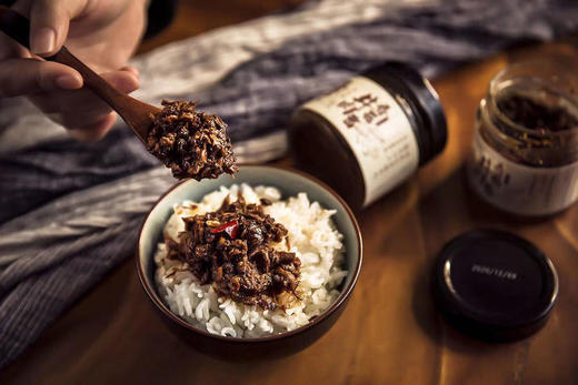 【新组合：原味+辣味】所有人都喜欢的内蒙大块牛肉酱138g*4瓶下饭神器每瓶60g以上鲜牛肉原味/辣味觅食 商品图11