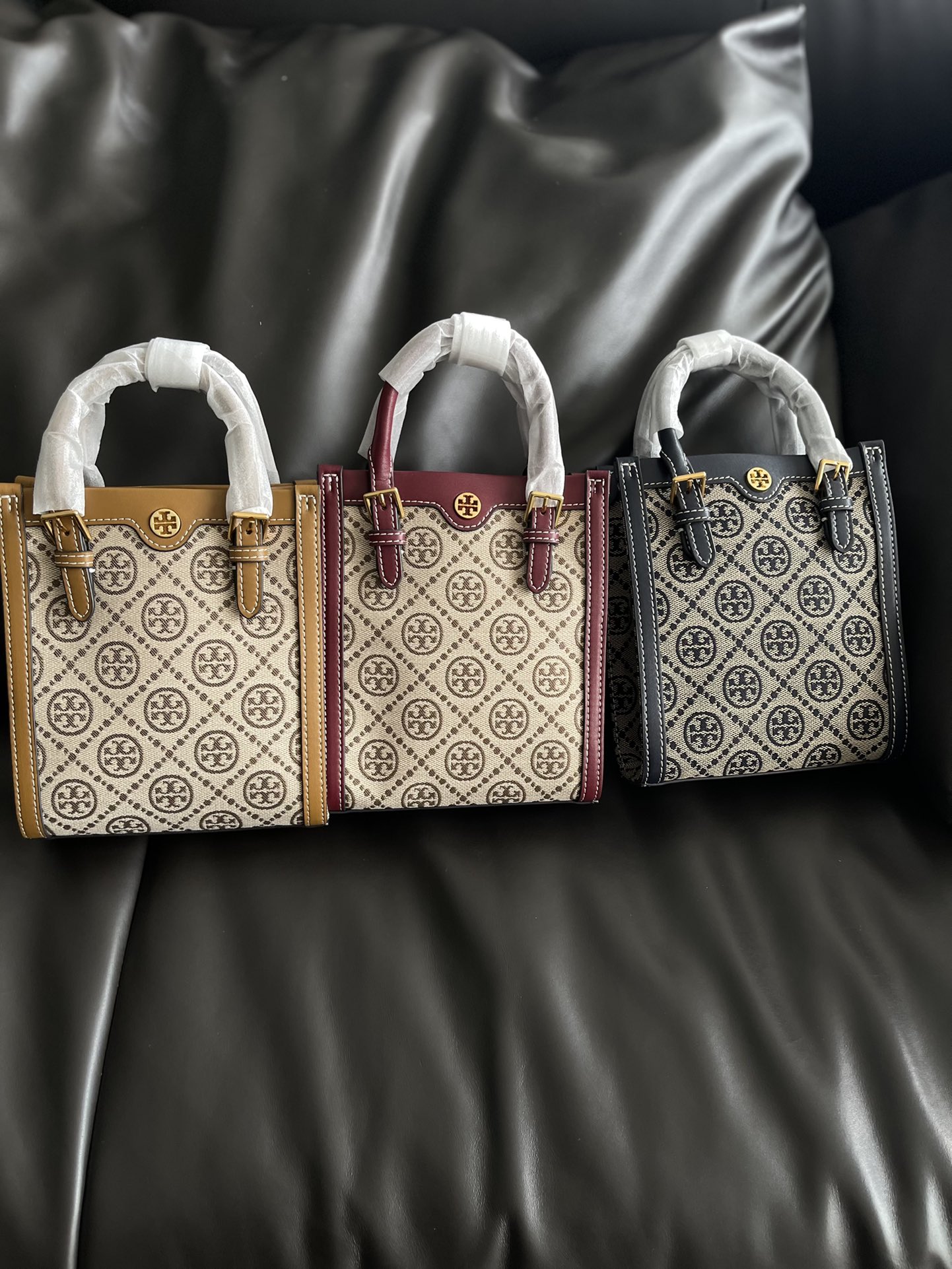 tb 老花帆布mini托特包