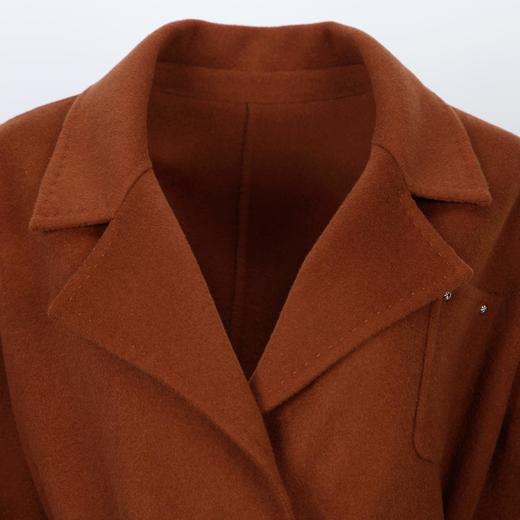 ND93W斯尔丽瑟俪[专柜同款]2021冬新款简约纯色下摆开叉拱针款大衣女 商品图3