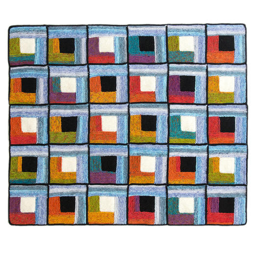 苏苏姐家小木屋拼花毯消磨时间手工编织粗线毛线棒钩针diy材料包 商品图4