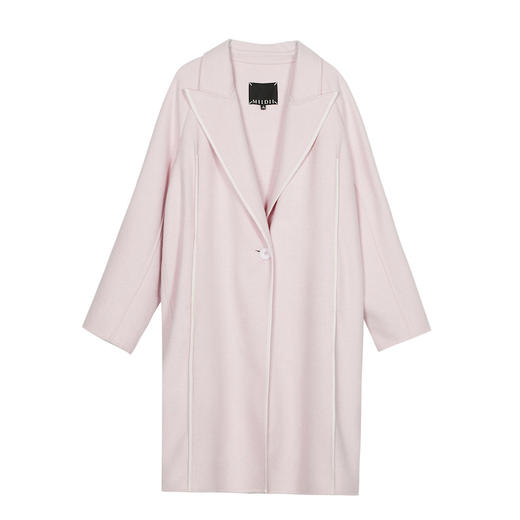 MIIDII谜底2022春新款双色双面呢中长款绵羊毛呢大衣女221MD0024 商品图4