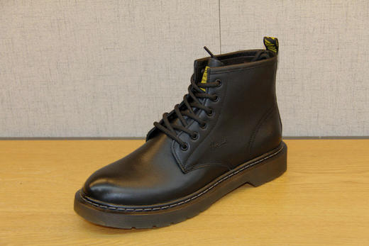 豪行秋款10353980马丁靴男高帮英伦风皮鞋中帮黑色单靴皮靴短靴子 商品图1