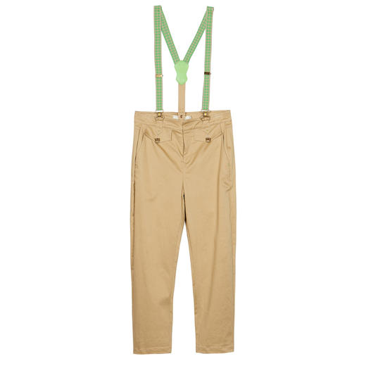 MIIDII谜底2022春新款简约帅气千鸟格织带背带裤长裤女221MK0002 商品图4