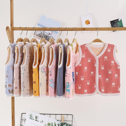 【优质柔绒 顺滑细腻 亲肤保暖】儿童加绒马甲2021冬季新款男童棉马甲韩版婴儿加厚坎肩女童棉背心 商品图2
