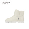 westory冬季保暖加厚加绒雪地靴短筒女靴新款时尚厚底休闲圆头靴S21DS46311 商品缩略图1