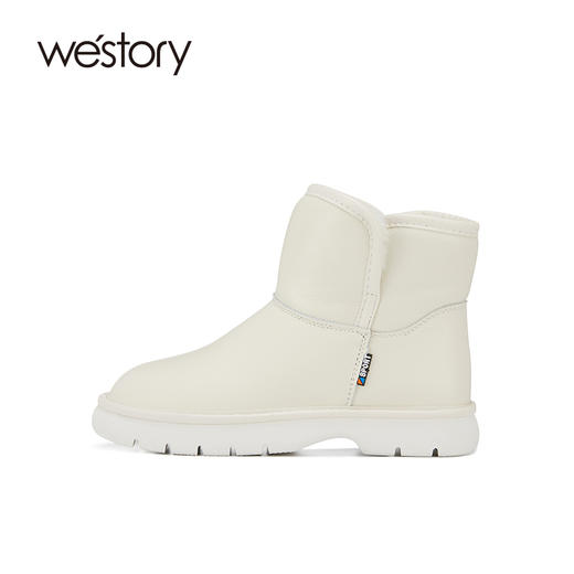 westory冬季保暖加厚加绒雪地靴短筒女靴新款时尚厚底休闲圆头靴S21DS46311 商品图1