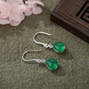 YLL-S925纯银滴绿玉髓耳环女镶嵌锆石复古气质长款耳饰 商品缩略图1