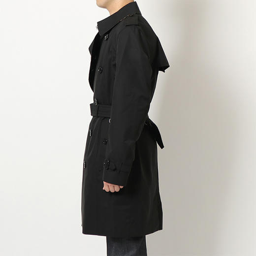 BURBERRY 巴宝莉 男士肯辛顿版型 – 中长款 Heritage Trench 束腰风衣 黑色 8045294 A1189 商品图2