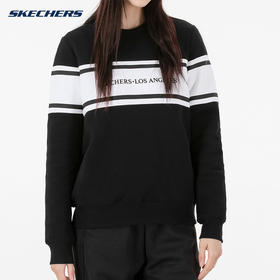 斯凯奇卫衣女2022新款拼接撞色套头衫运动服外套P122W002