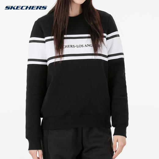 斯凯奇卫衣女2022新款拼接撞色套头衫运动服外套P122W002 商品图0