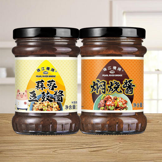 珠江桥牌 蒜蓉豆豉酱240g+焖烧酱260g 商品图0