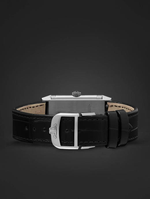 JAEGER-LECOULTRE 积家 翻转系列单面翻转中号薄型手动上链不锈钢鳄鱼皮腕表 Q2548440 商品图4