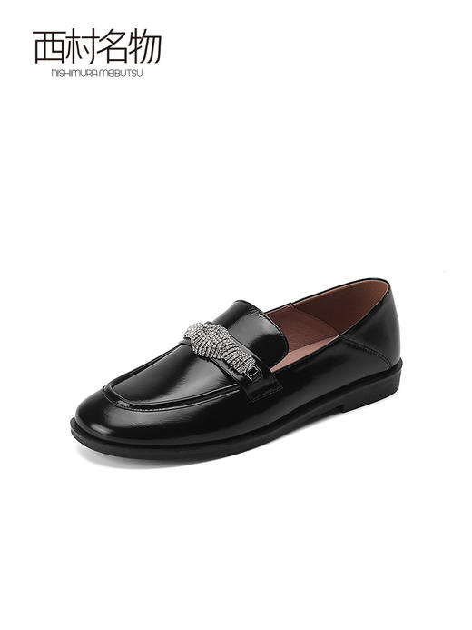 西村名物2022年春季新款女时尚休闲鞋潮流豆豆鞋舒适乐福鞋X22AM17061 商品图2