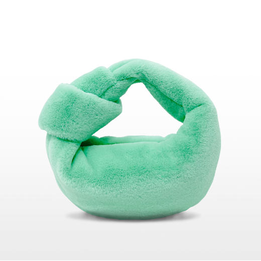 小C限定色毛绒手拿包「礼盒包装」打结云朵包 商品图0