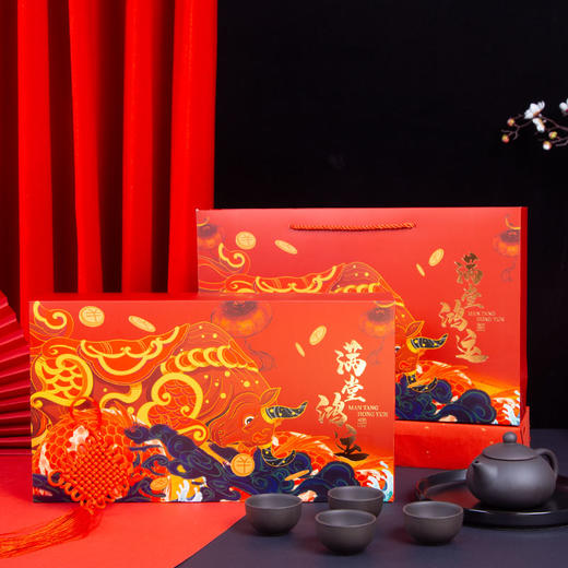 【新年茶礼】满堂鸿运小青柑紫砂壶礼盒  小青柑普洱茶 宜兴紫砂壶 纯全手工 原矿段泥 年货茶叶茶具套装礼盒 商品图7