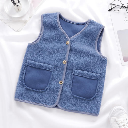 【加绒保暖 防风御寒 】新款儿童摇粒绒马甲秋冬加厚宝宝婴儿上开衫衣保暖男女童装潮 商品图6