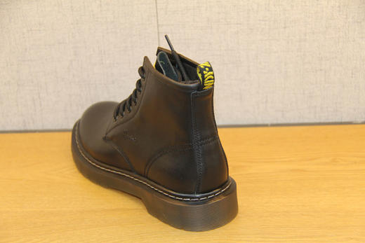 豪行秋款10353980马丁靴男高帮英伦风皮鞋中帮黑色单靴皮靴短靴子 商品图2