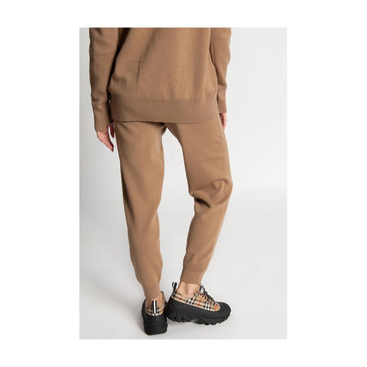 BURBERRY 巴宝莉 女士棉质TB专属标识图案刺绣休闲运动裤 卡其色 8042216 A1420 商品图3