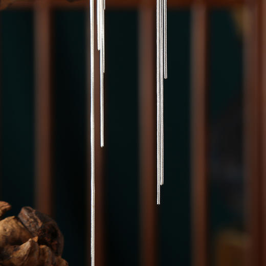 白意流苏耳钉耳环 | 新中式设计 | 优雅耳环| 现货加急发  商品图3