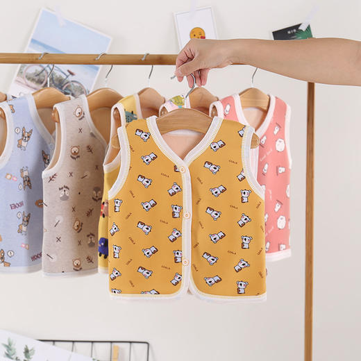 【优质柔绒 顺滑细腻 亲肤保暖】儿童加绒马甲2021冬季新款男童棉马甲韩版婴儿加厚坎肩女童棉背心 商品图7