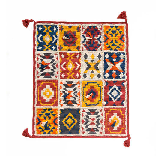 苏苏姐家印第安几何纹样毯子diy手工制作礼物编织材料钩针毛线团 商品图4