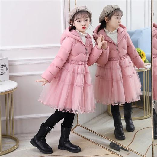 冬季加绒加厚儿童外套棉袄洋气羽绒服公主棉衣冬【童装】 商品图0