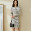 剩S/L/XL/XXL 米思阳波点a字裙2022春季新款法式收腰显瘦长袖连衣裙 商品缩略图3