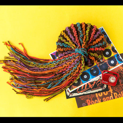 苏苏姐家嘻哈风脏辫帽手工编织帽子棒针&amp;钩针diy毛线团织材料包譱 商品图2