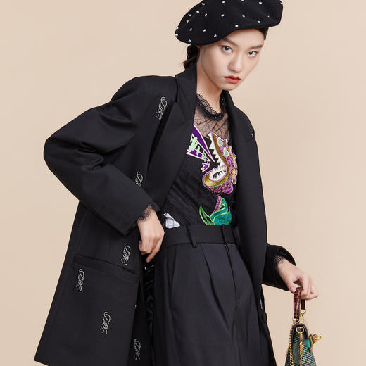 MIIDII谜底2022春新款高端系列简约帅气西服风衣外套女221GE0123 商品图1