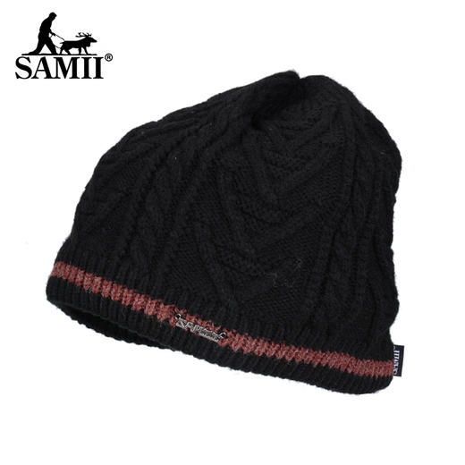 SAMII萨米帽子男女冬天保暖针织帽情侣款加厚毛线套头滑雪帽 商品图2