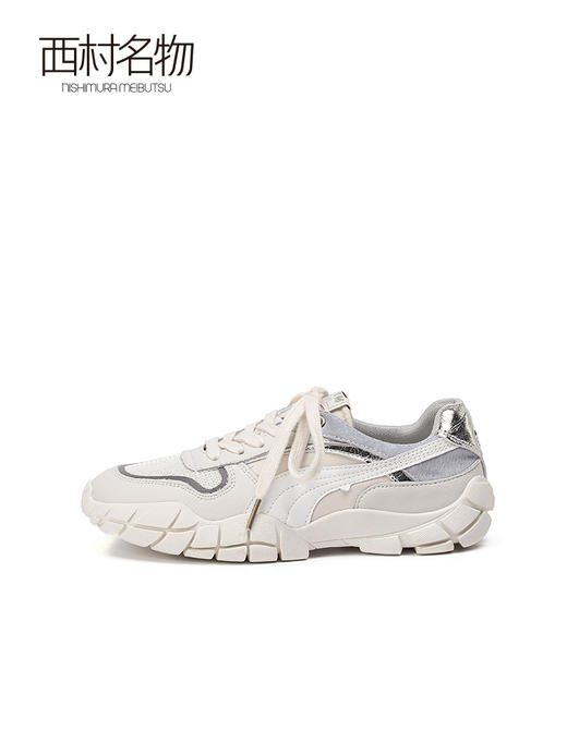 西村名物2022春季新款百搭软底轻便阿甘小白休闲跑步鞋女T22AM18811 商品图1