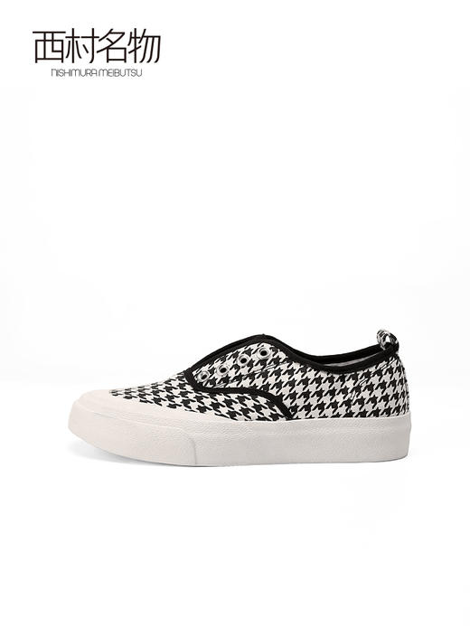 西村名物2022春季新款千鸟格帆布鞋女ins潮流百搭休闲鞋女T22AM17581 商品图1