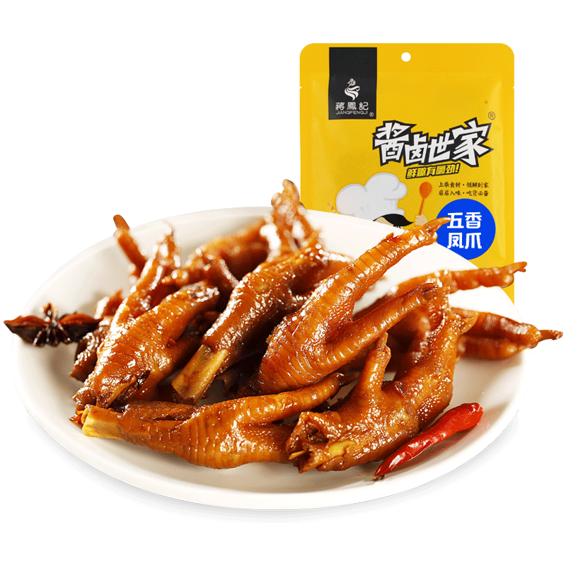 【常州馆】蒋凤记休闲真空装五香凤爪卤鸡爪150g