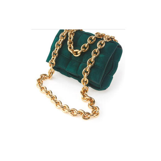 BOTTEGA VENETA 葆蝶家 CHAIN CASSETTE斜挎包 女士单肩包 绿色 631421 V04N0 3041 商品图3