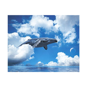 【折扣商品 不退不换】500片 平面拼图 塑料拼图 H2746 JeffreyHu-Whale of Sky
