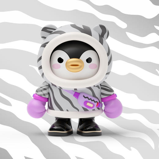 QQfamily周边企鹅Q猛虎系列手办玩偶桌面摆件虎年套装官方正版 商品图4