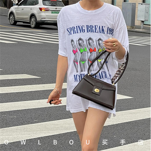 【亏本清仓】APEDE MOD双肩带信封包 平纹 咖啡色 （不支持退换）[福利品] 商品图3