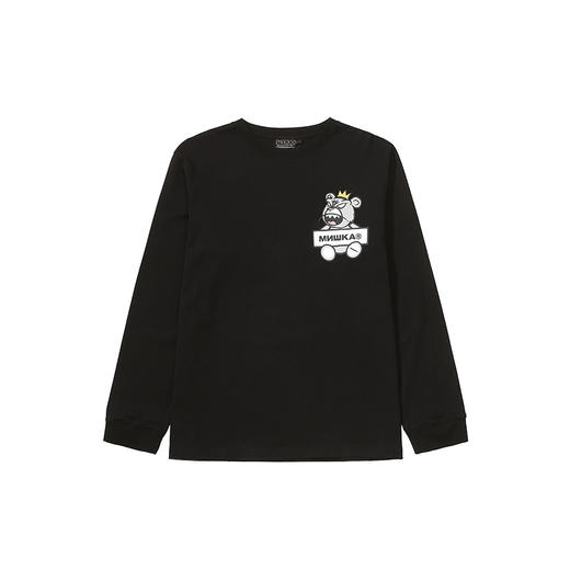 MISHKA2022春夏新品 KA爷熊系列印花长袖T恤男女同款M21100015M 商品图3