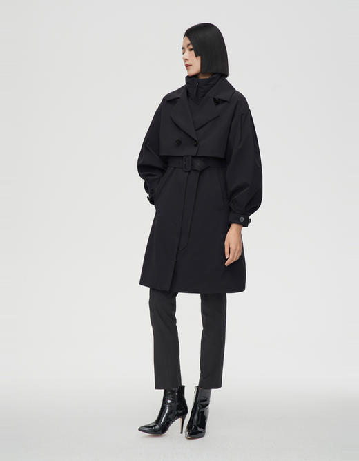 2021年冬季新款女中长款商务系列英伦显瘦气质90鹅绒B10144272 商品图3