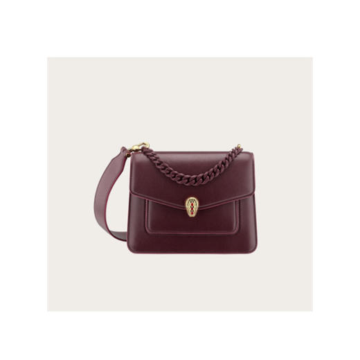 BVLGARI 宝格丽 SERPENTI FOREVER 手提包 女士单肩包 酒红 290985 商品图0