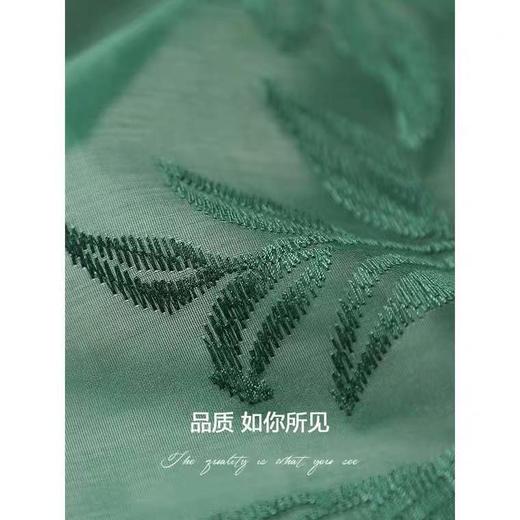 COCOBELLA清新复古内敛提花重工刺绣微透视长款连衣裙DS1259 商品图4