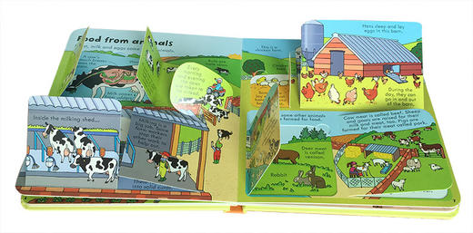 尤斯伯恩看里面系列 食物 英文原版 Usborne Look Inside Food 儿童科普百科 英文版英语启蒙认知绘本 进口原版纸板翻翻书 商品图2