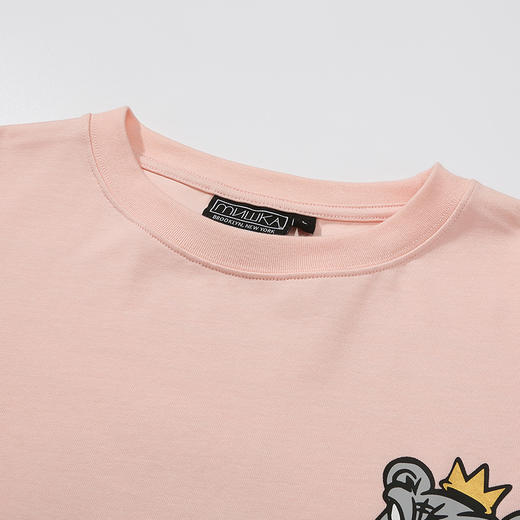 MISHKA2022春夏新品 KA爷熊系列印花长袖T恤男女同款M21100015M 商品图2