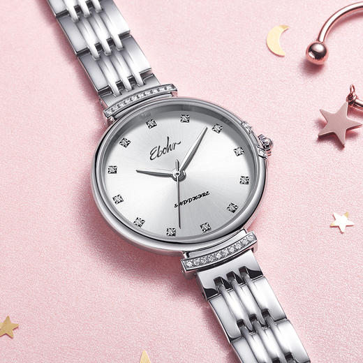 依波表手表女正品气质钢带小表盘防水石英表女士手表5113 商品图3