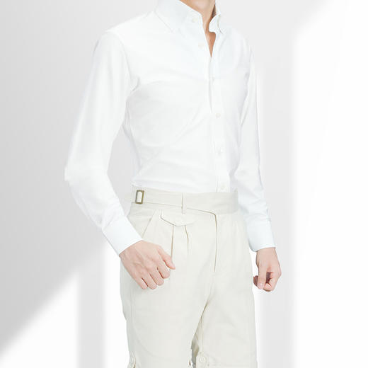 尊轩白色色系男士法式/英式衬衫商务修身正装  多款可选 商品图0